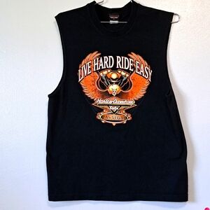 Harley Davidson muscle shirt Live Hard Ride Easy large